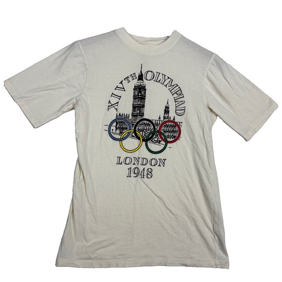 Other - Olympic Heritage London 1948 XVII Olympiad Rings Graphic T Shirt Small White